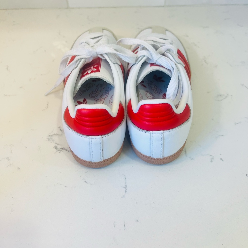 Adidas Samba White and Red Sneakers - Picture 2 of 4